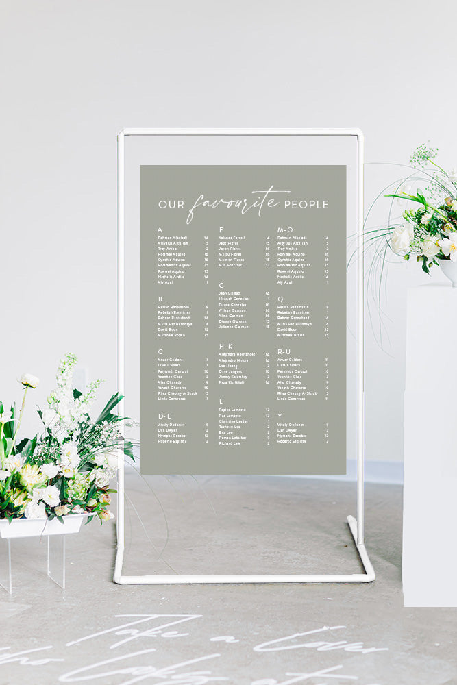 Adriana - Seating Chart