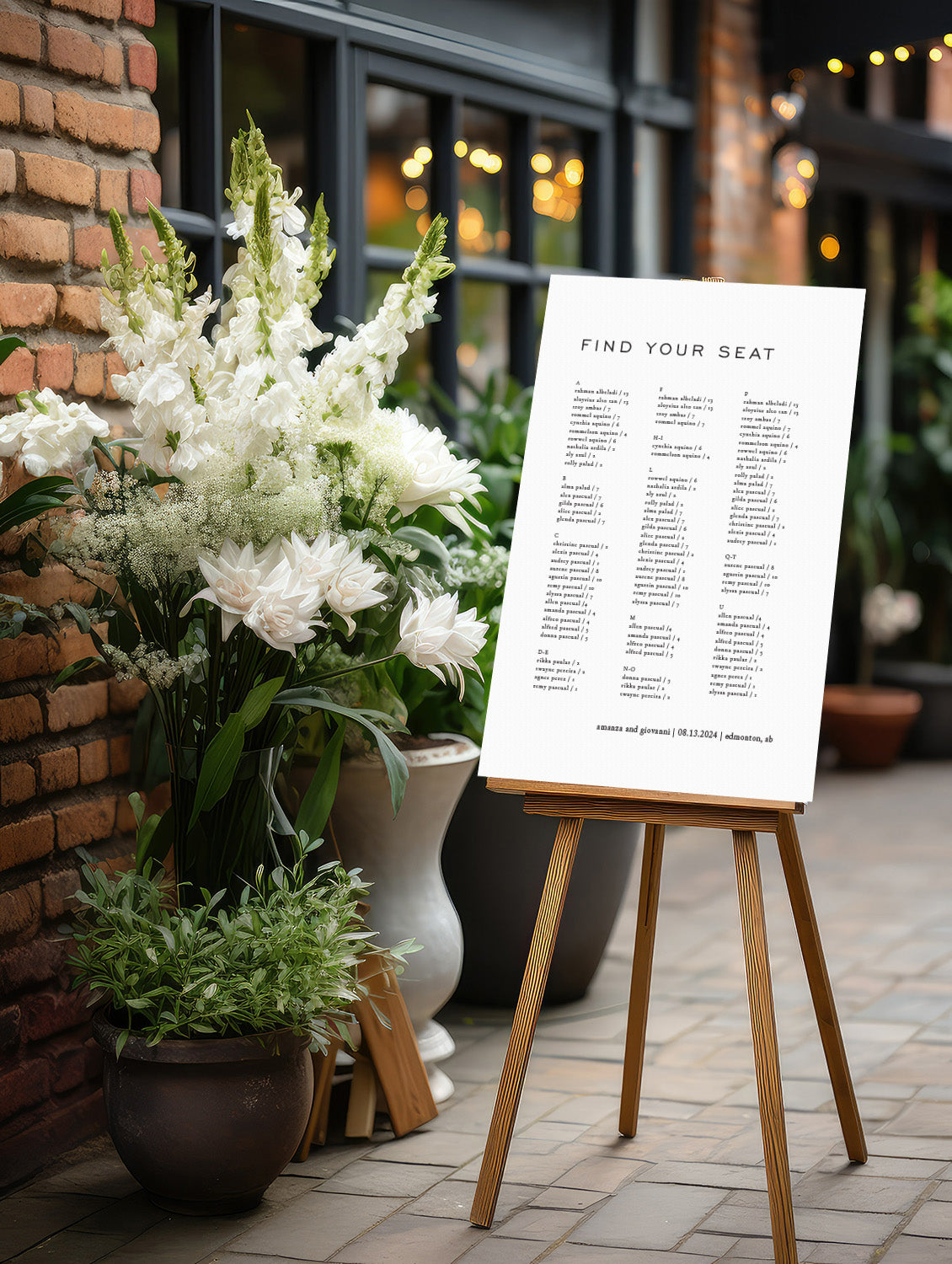 Amanza - Seating Chart