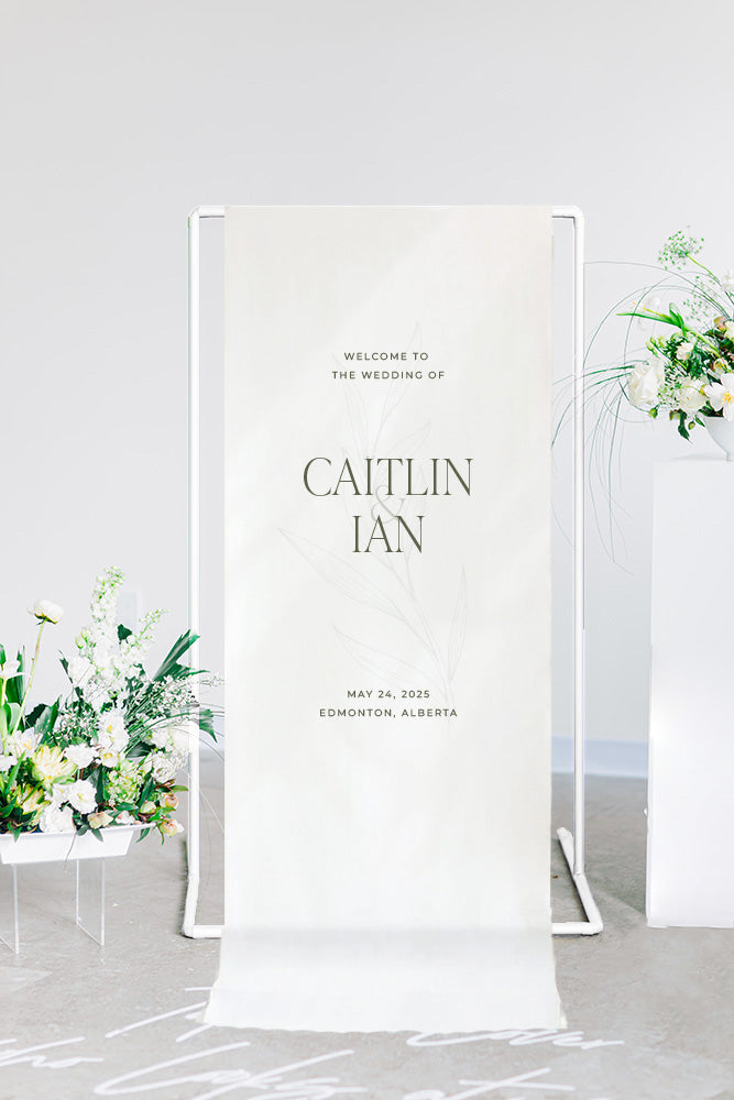 Caitlin - Fabric Welcome Sign