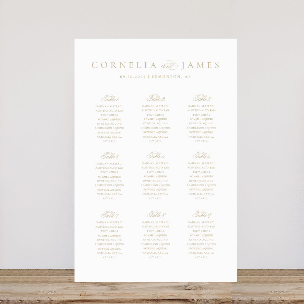 Cornelia - Seating Chart