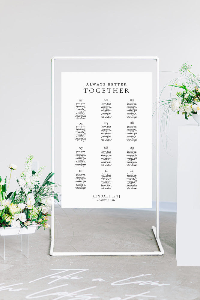 Kendall - Seating Chart