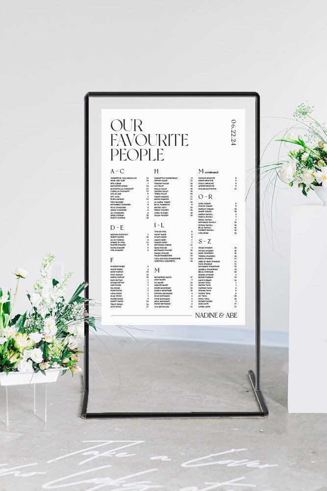 Nadine - Seating Chart