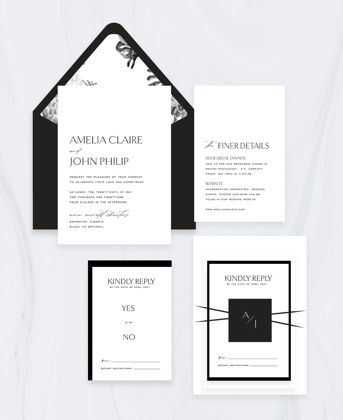 Amelia - Wedding Invitation