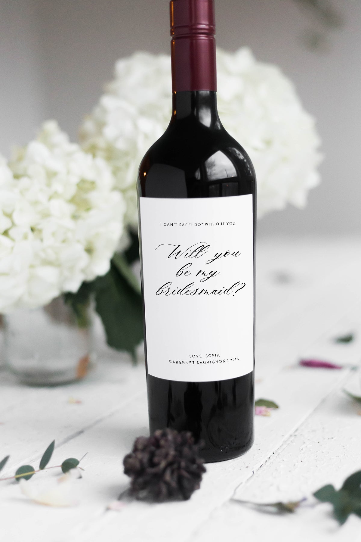 Will you be my bridesmaid Wine Bottle Stickers