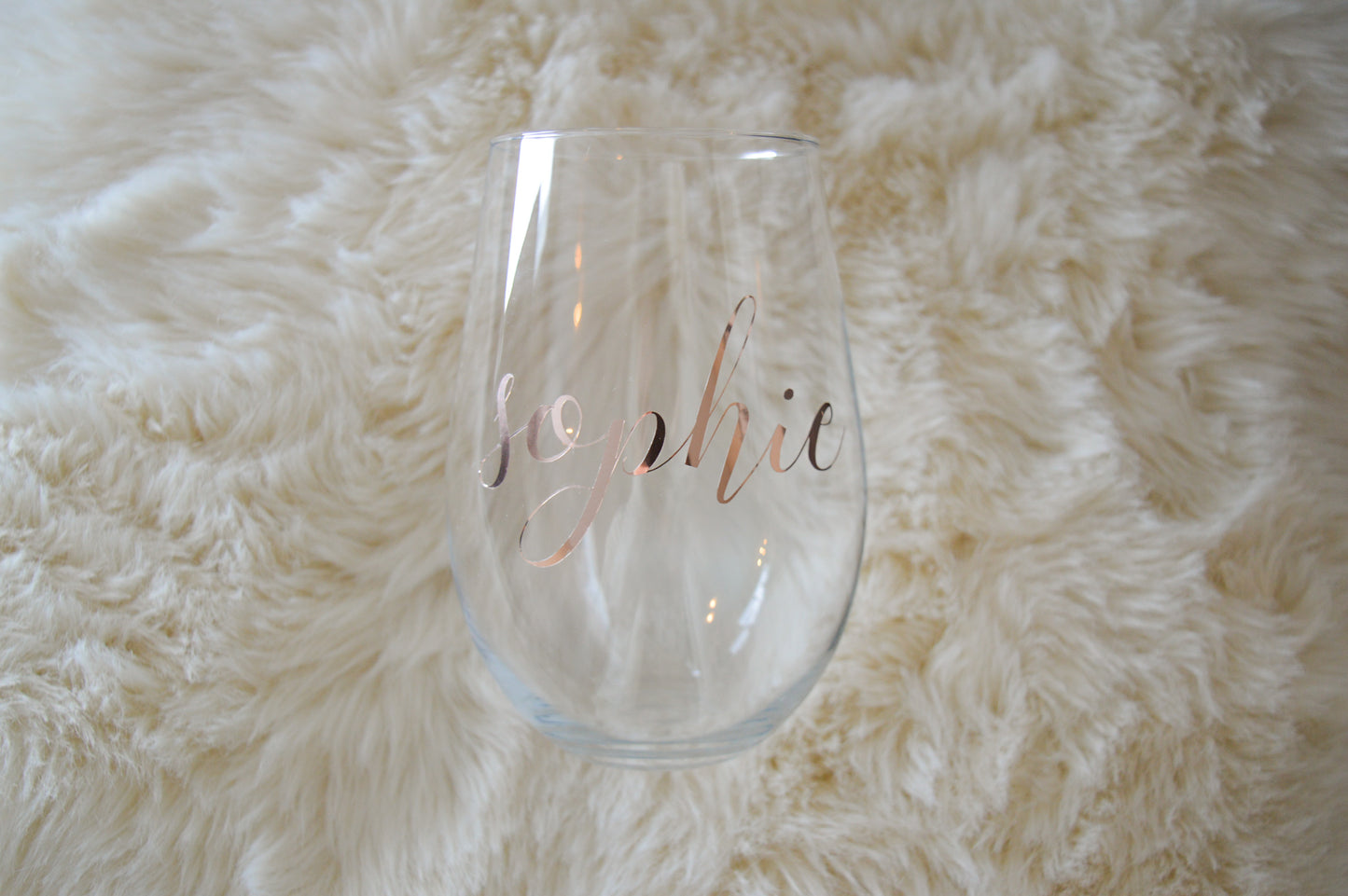 personalized wine glass