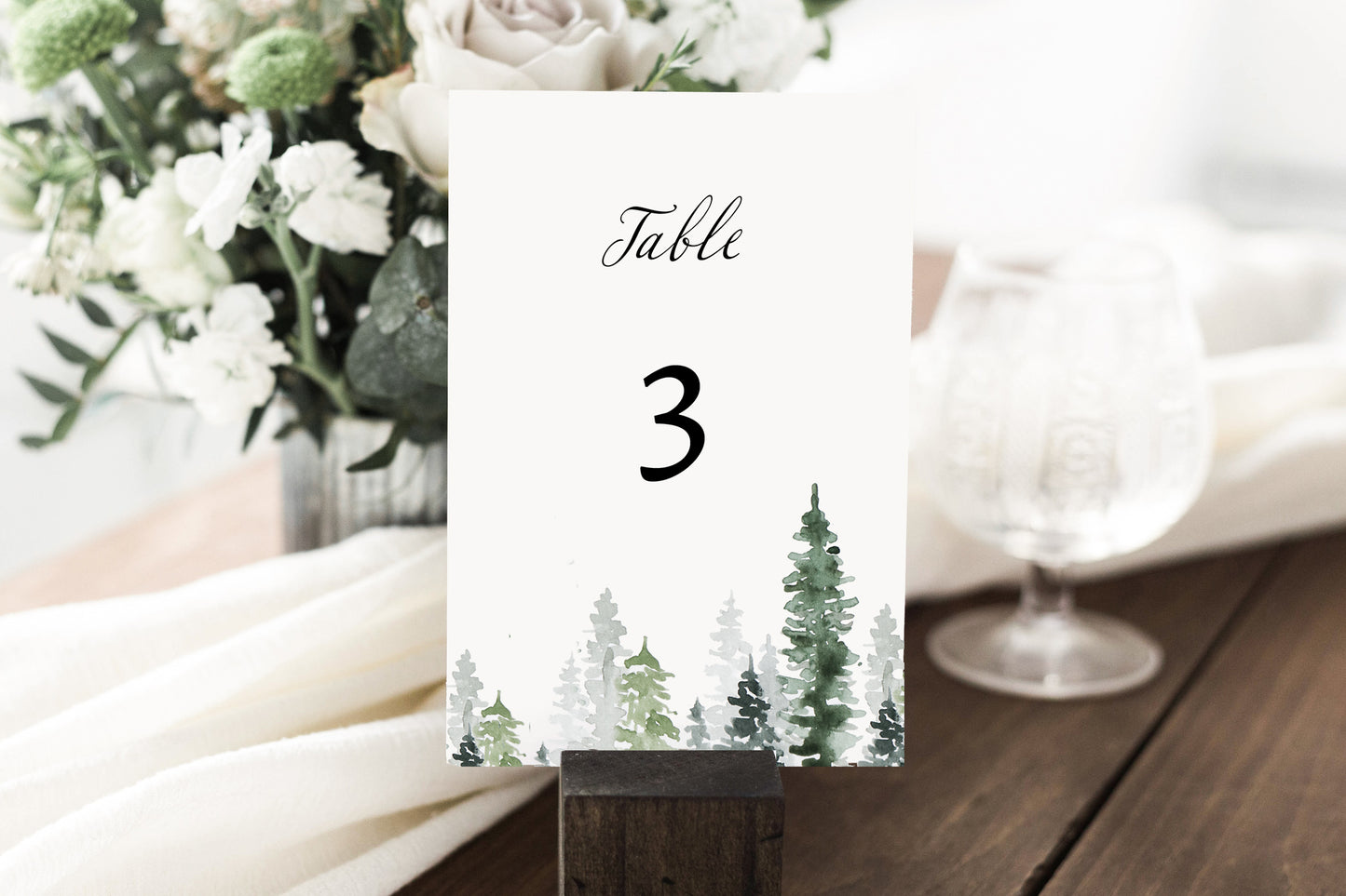 Rustic Mountain Table Numbers