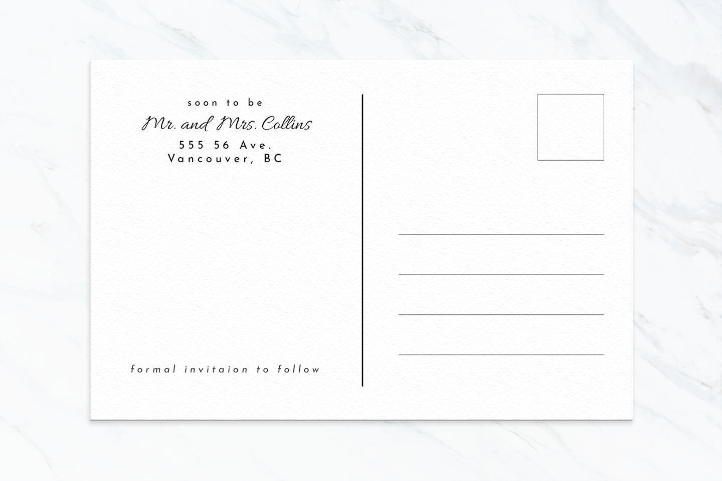 Postcard Save the Date