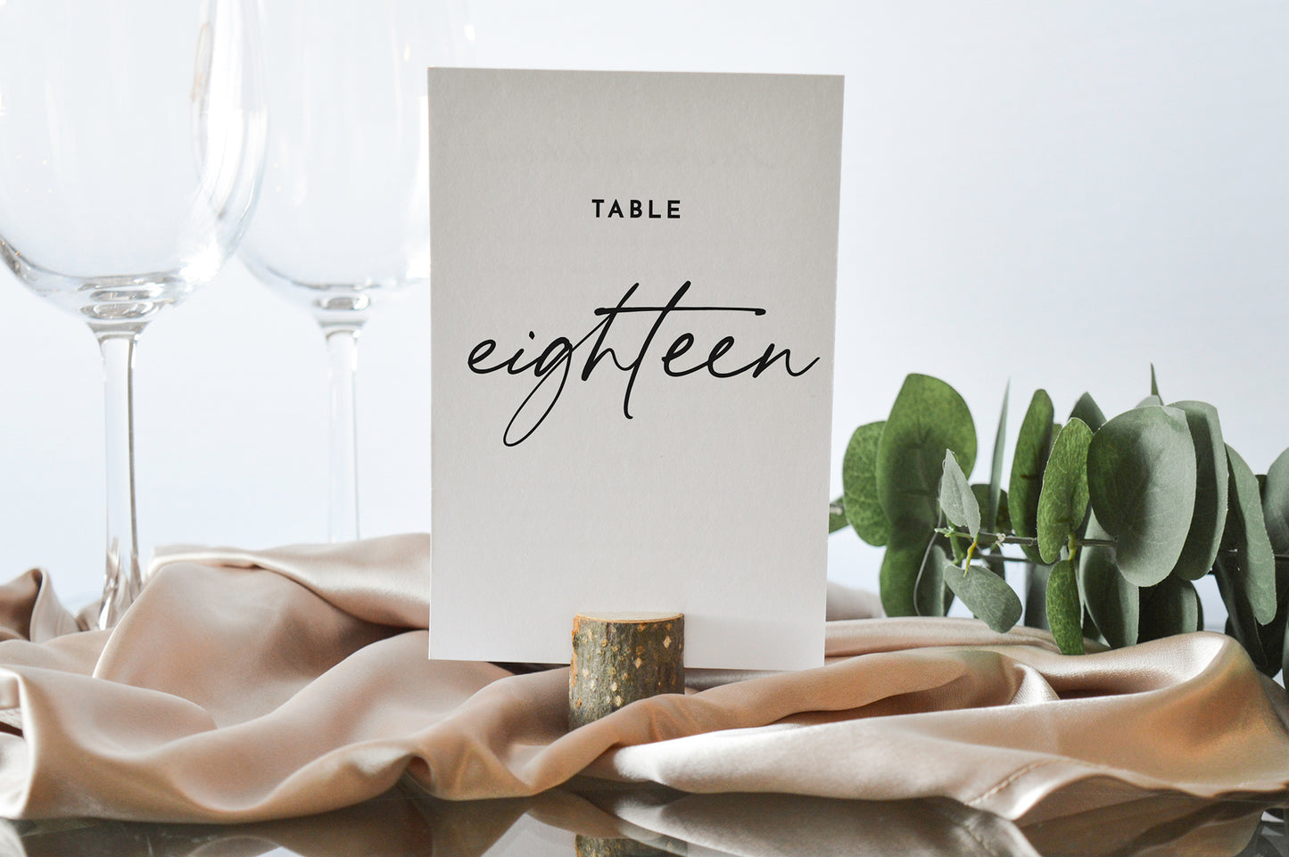 Contemporary Minimalist Table Numbers