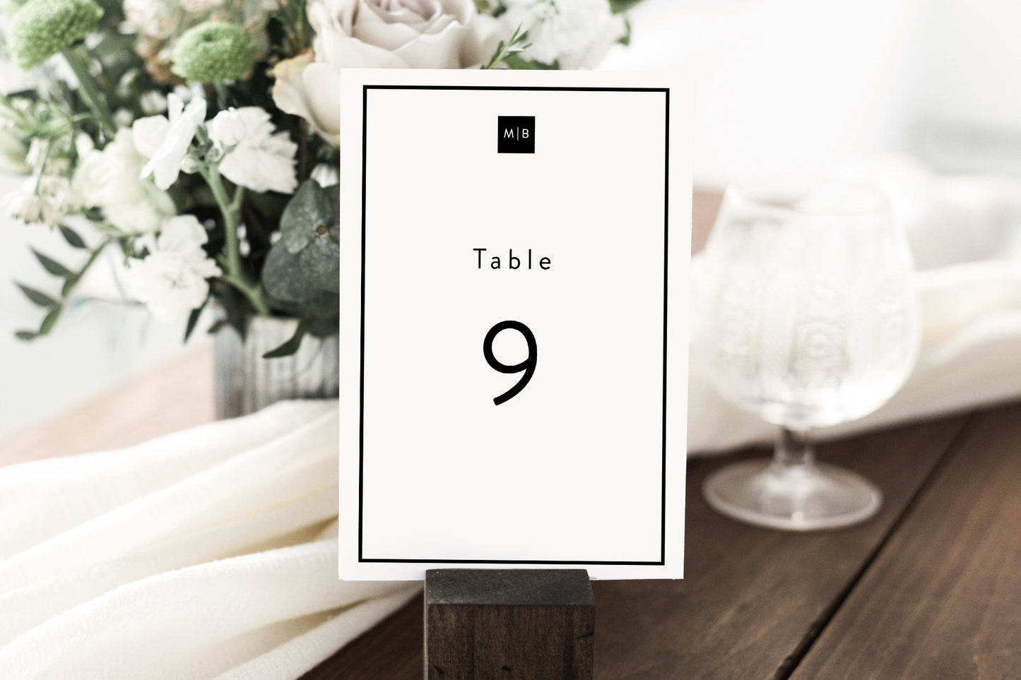 Black Tie Table Numbers