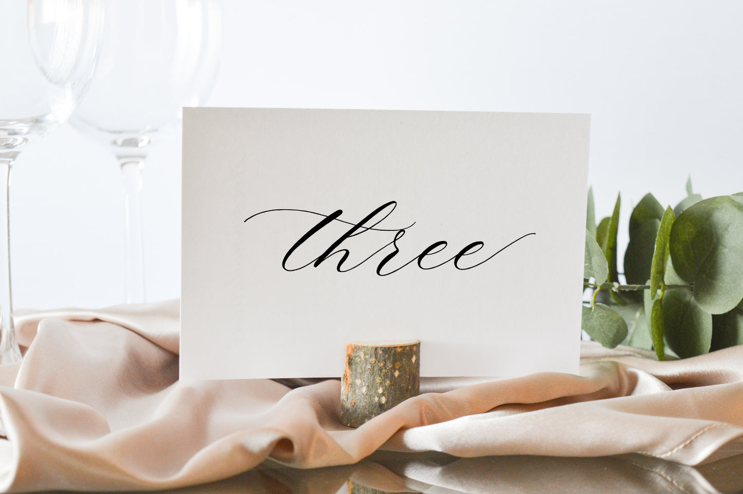 Romantic Calligraphy Table Numbers