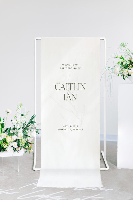 Caitlin - Fabric Welcome Sign
