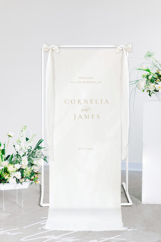 Cornelia - Fabric Welcome Sign