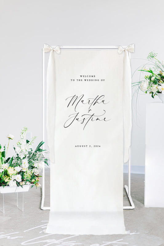 Martha - Fabric Welcome Sign