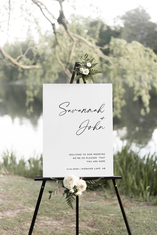 Savannah - Contemporary and Minimalist Wedding Sign