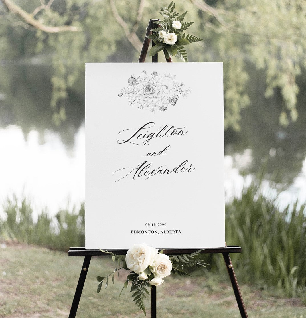 Romantic Boho Wedding Sign